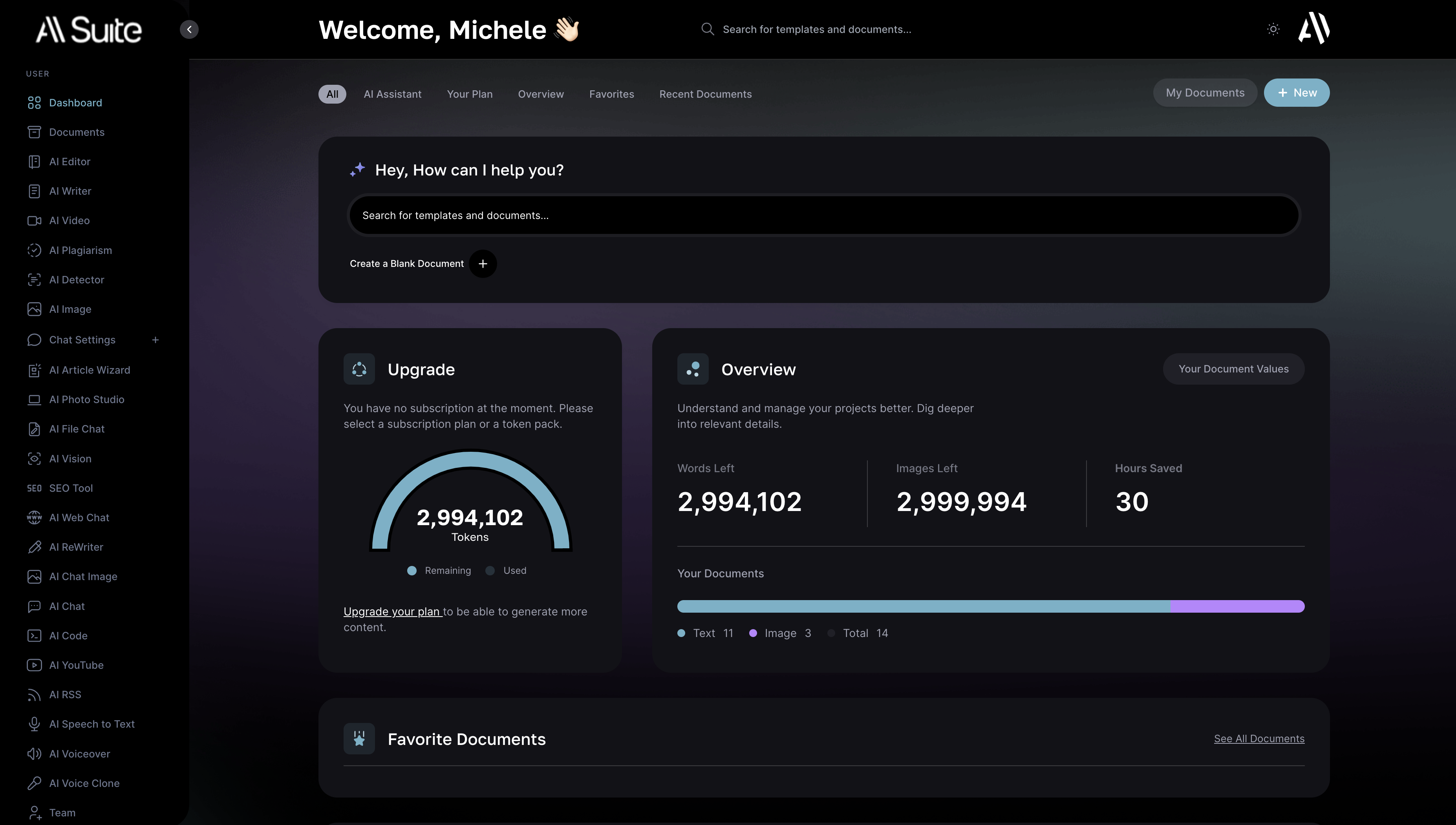 Image of AI Suite dashboard